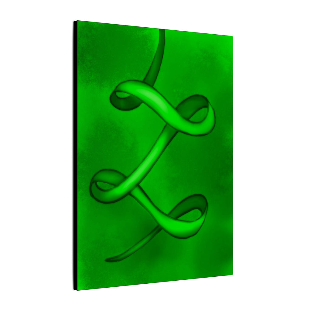 The Ribbon Dance, Green | Stretched Matte Canvas Wall Art