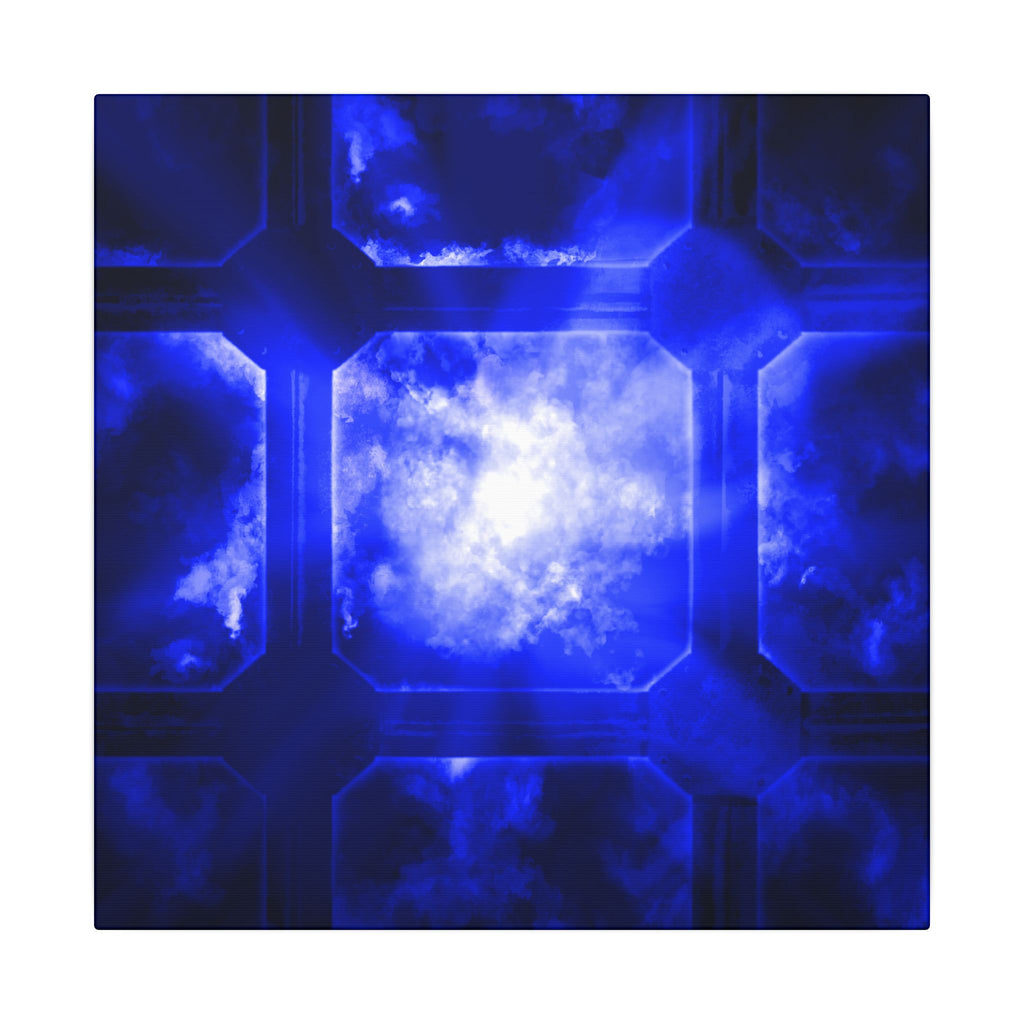 The Heavens Framework, Blue | Stretched Matte Canvas Wall Art