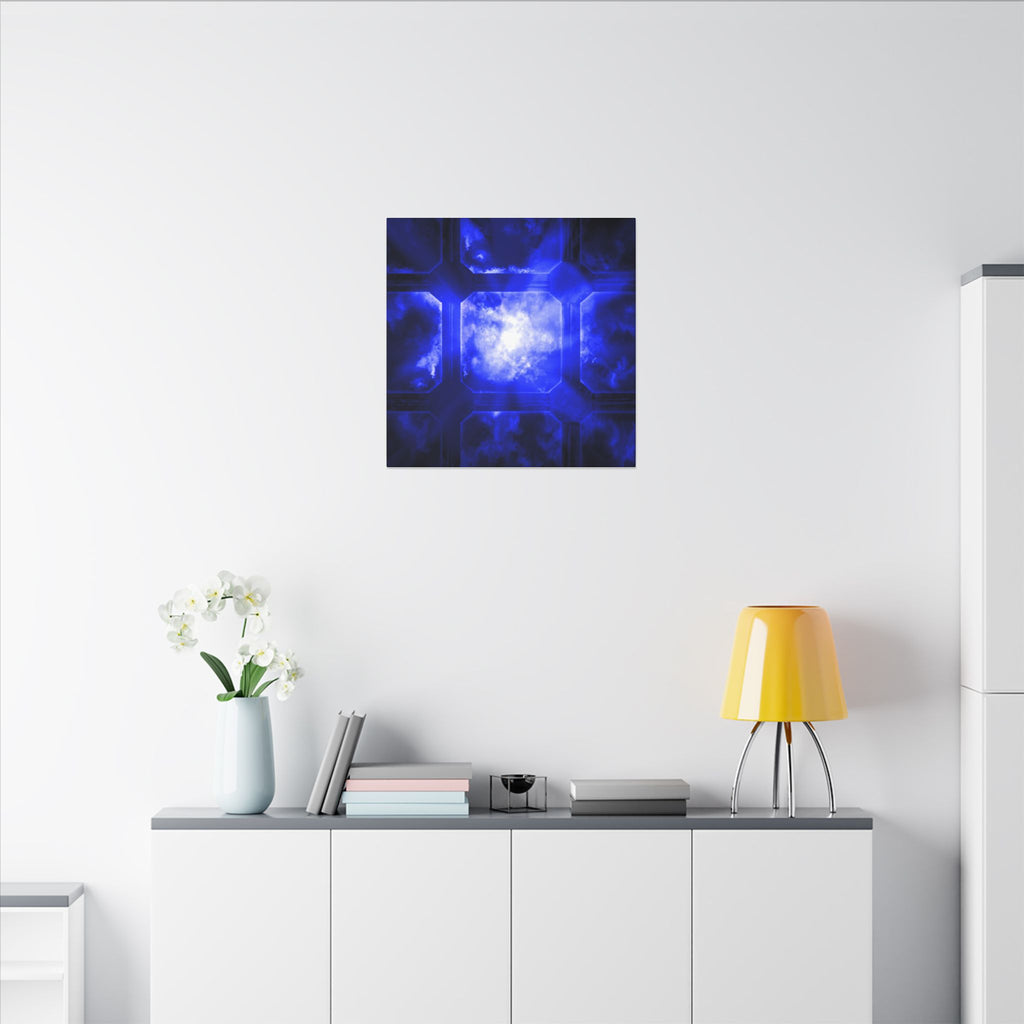 The Heavens Framework, Blue | Stretched Matte Canvas Wall Art