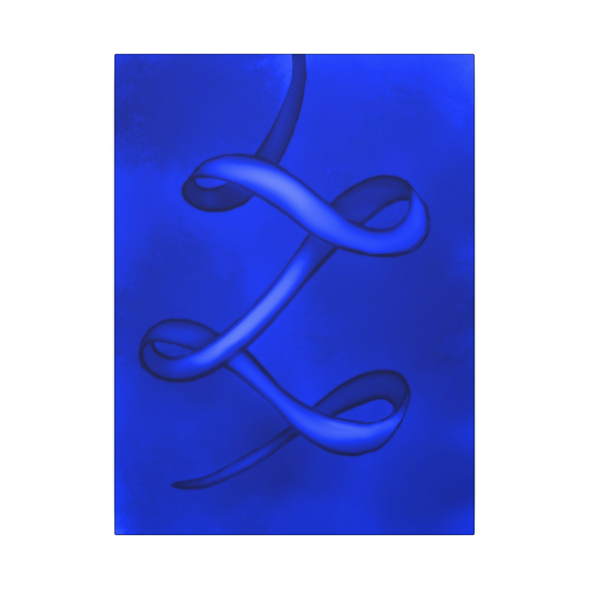 The Ribbon Dance, Blue | Stretched Matte Canvas Wall Art