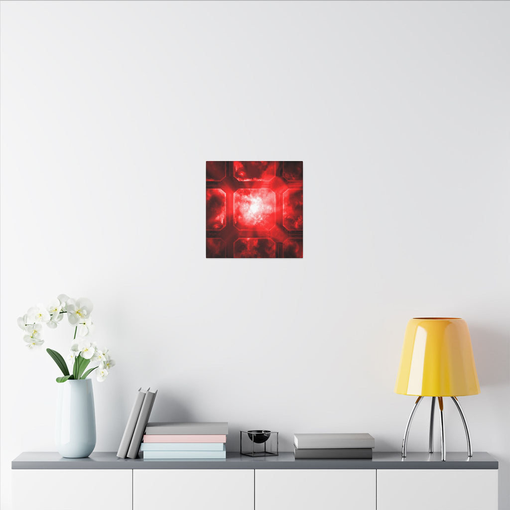 The Heavens Framework, Red | Stretched Matte Canvas Wall Art