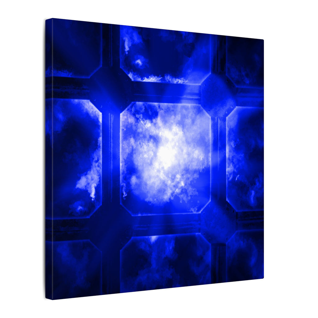 The Heavens Framework, Blue | Stretched Matte Canvas Wall Art