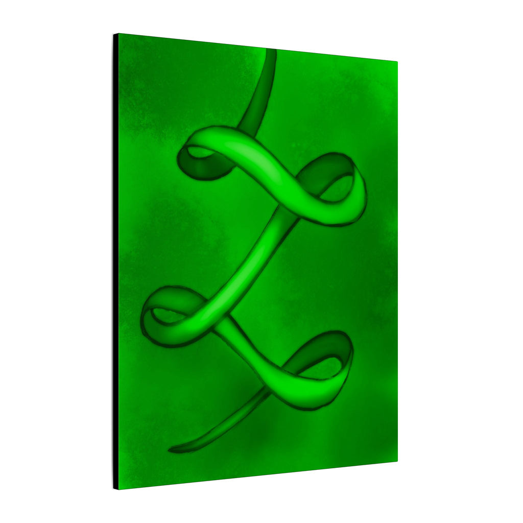 The Ribbon Dance, Green | Stretched Matte Canvas Wall Art