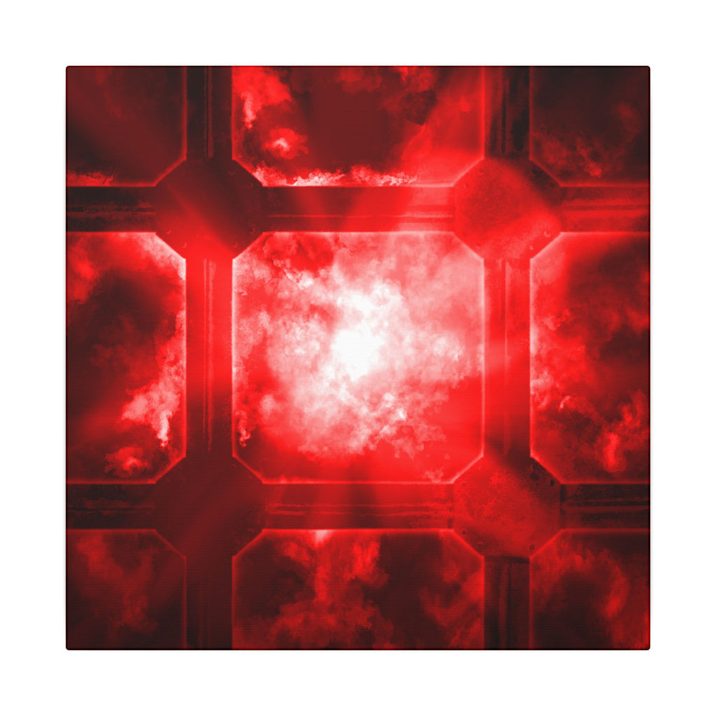 The Heavens Framework, Red | Stretched Matte Canvas Wall Art
