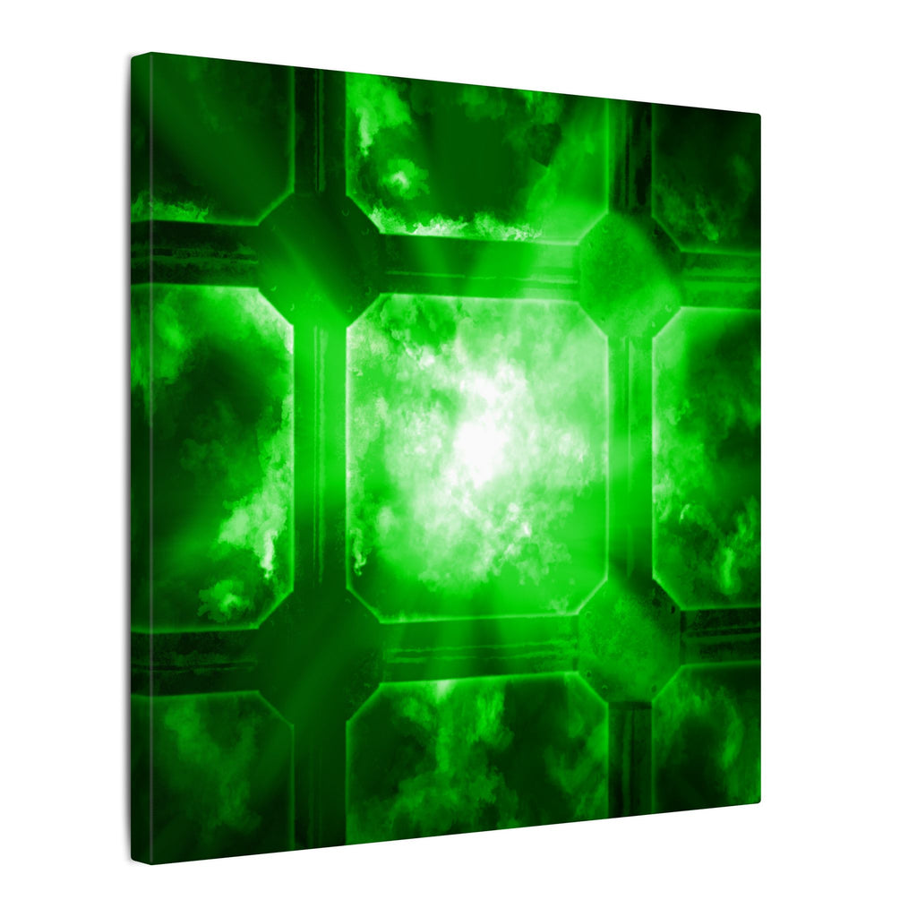 The Heavens Framework, Green | Stretched Matte Canvas Wall Art
