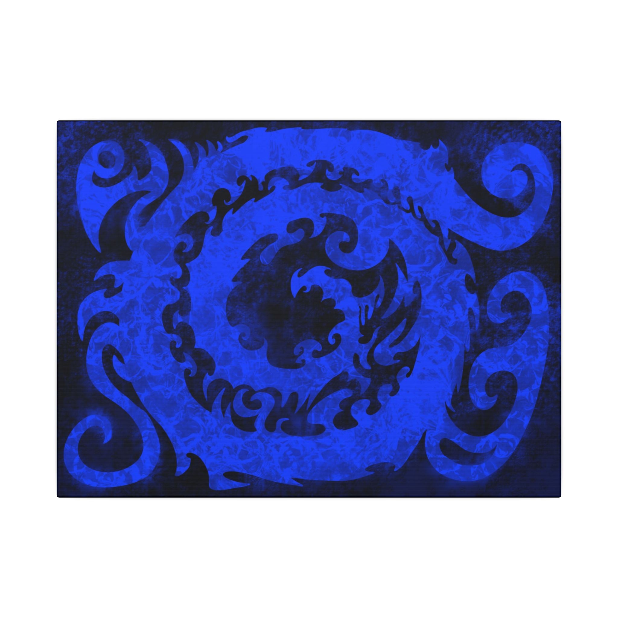 Twist And Bind, Blue | Stretched Matte Canvas Wall Art