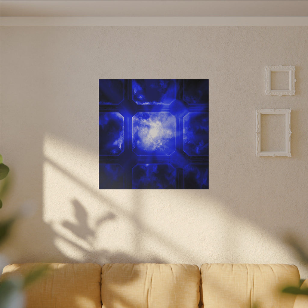 The Heavens Framework, Blue | Stretched Matte Canvas Wall Art