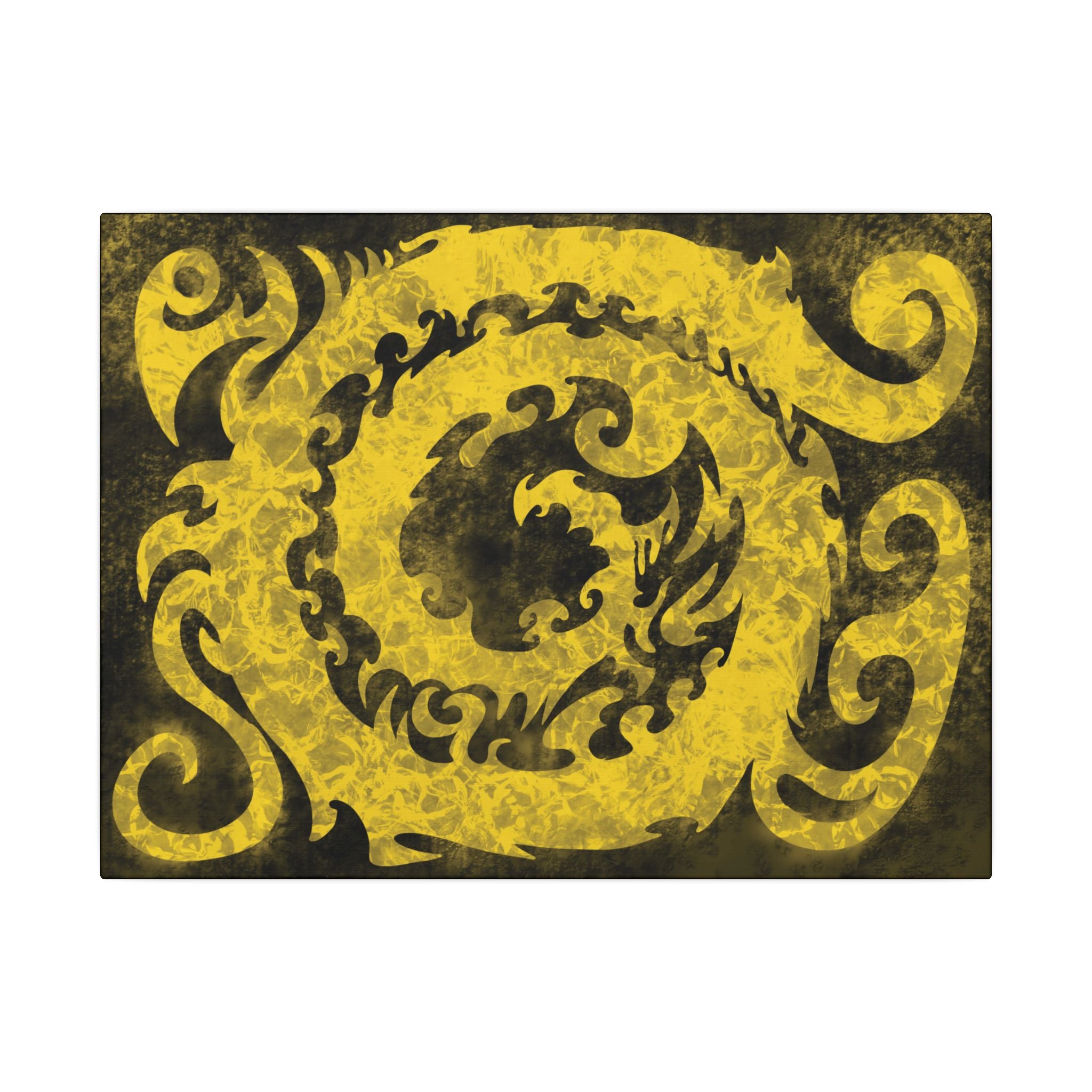 Twist And Bind, Yellow | Stretched Matte Canvas Wall Art