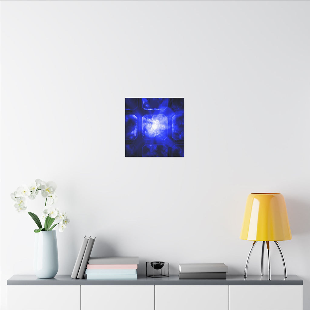 The Heavens Framework, Blue | Stretched Matte Canvas Wall Art