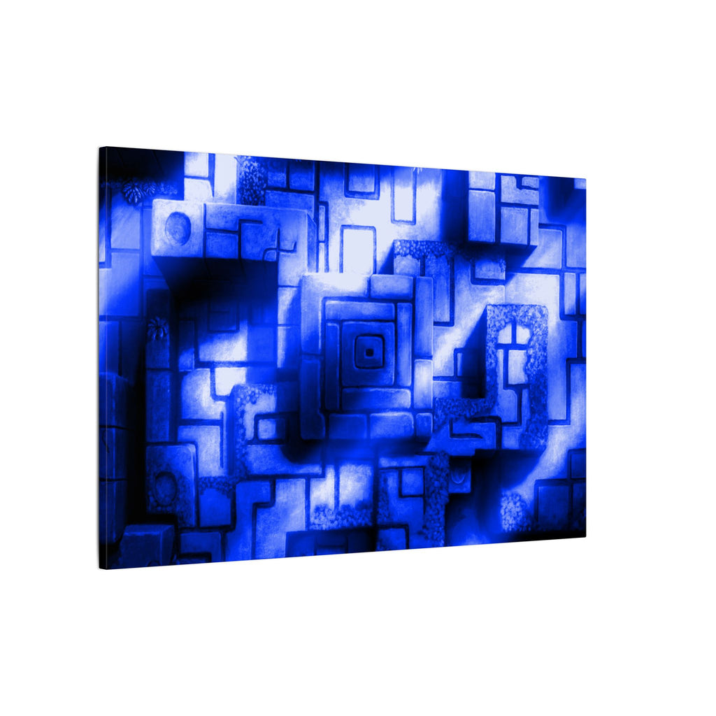The Light Upon The Ruins, Blue | Stretched Matte Canvas Wall Art