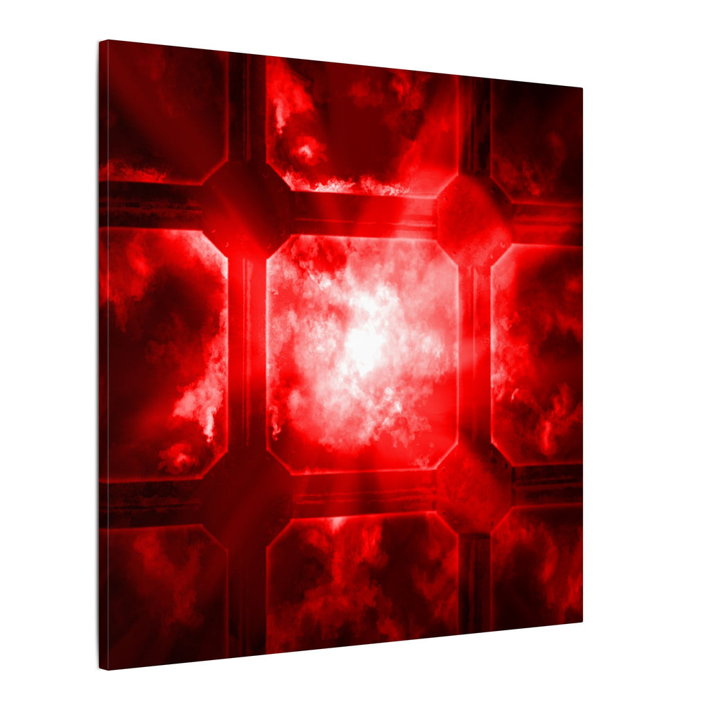 The Heavens Framework, Red | Stretched Matte Canvas Wall Art