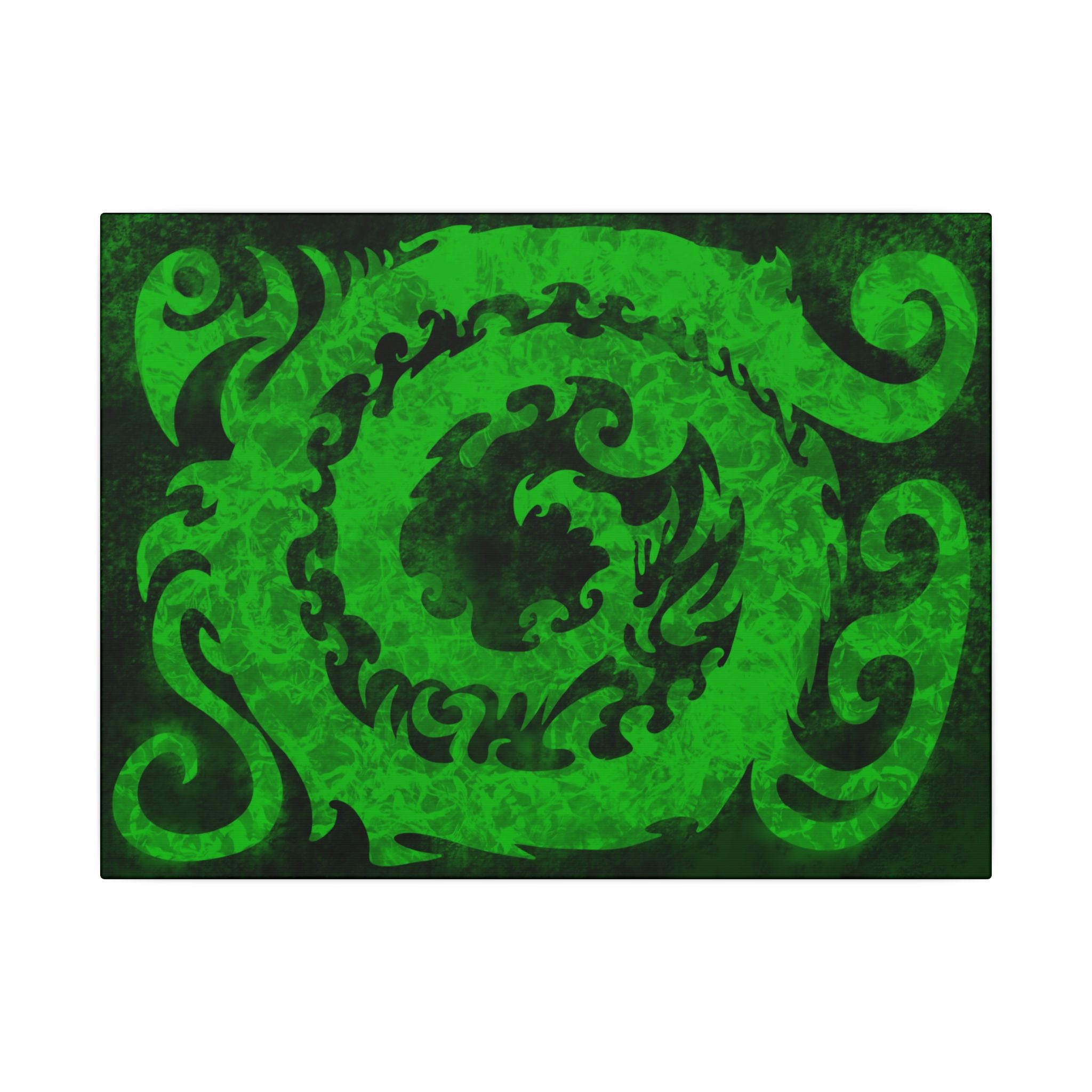 Twist And Bind, Green | Stretched Matte Canvas Wall Art