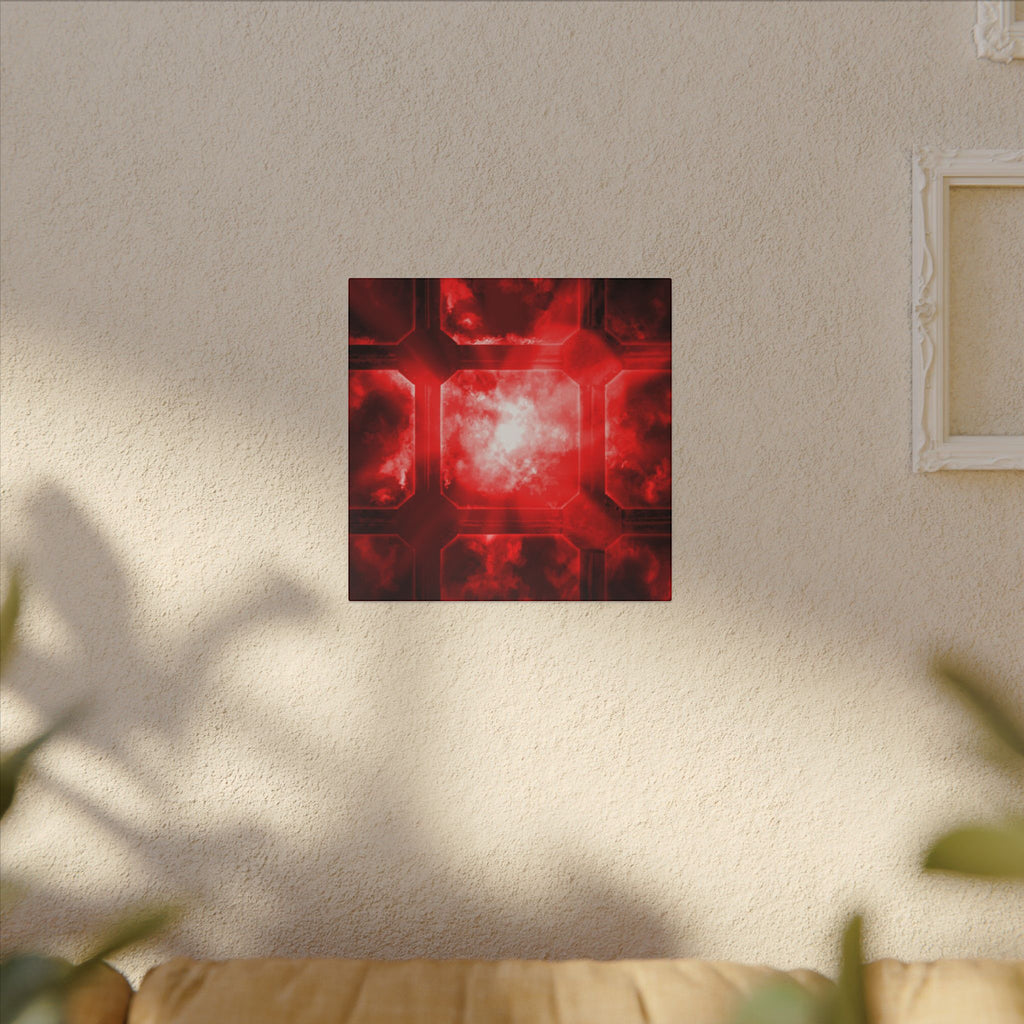 The Heavens Framework, Red | Stretched Matte Canvas Wall Art