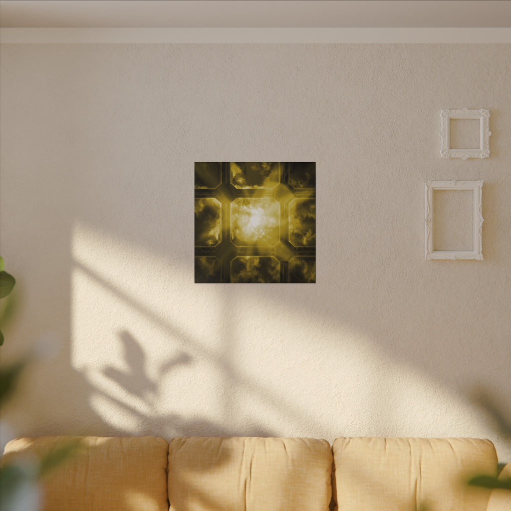 The Heavens Framework, Yellow | Stretched Matte Canvas Wall Art