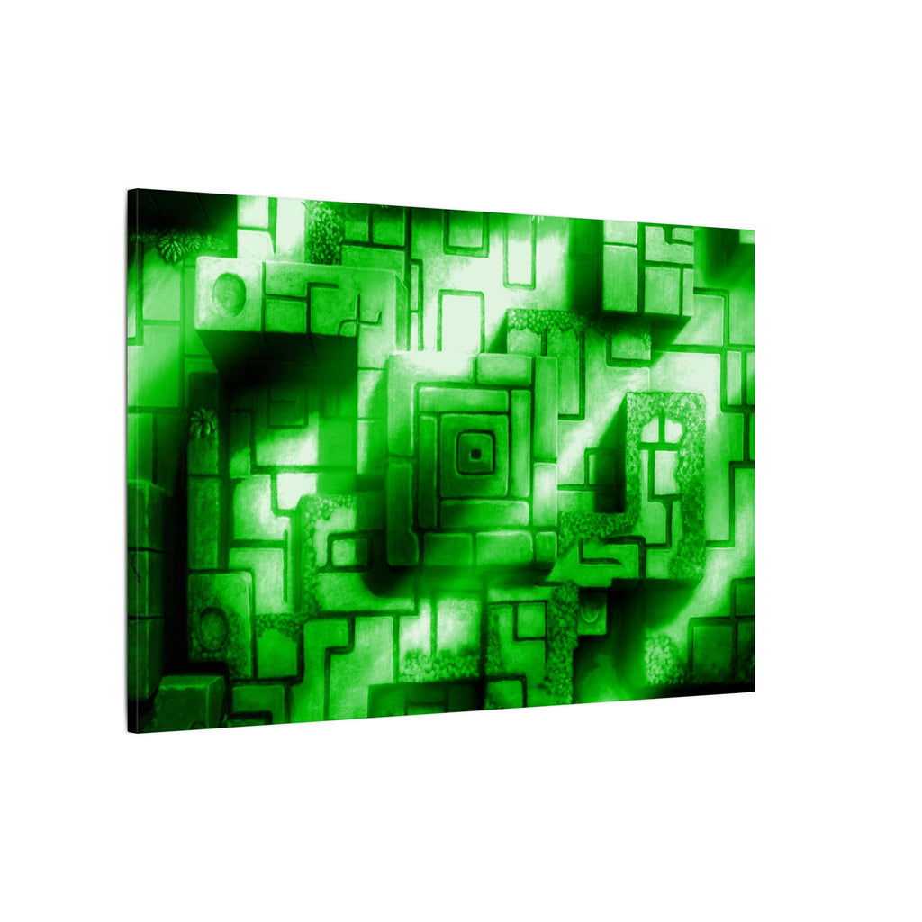 The Light Upon The Ruins, Green | Stretched Matte Canvas Wall Art