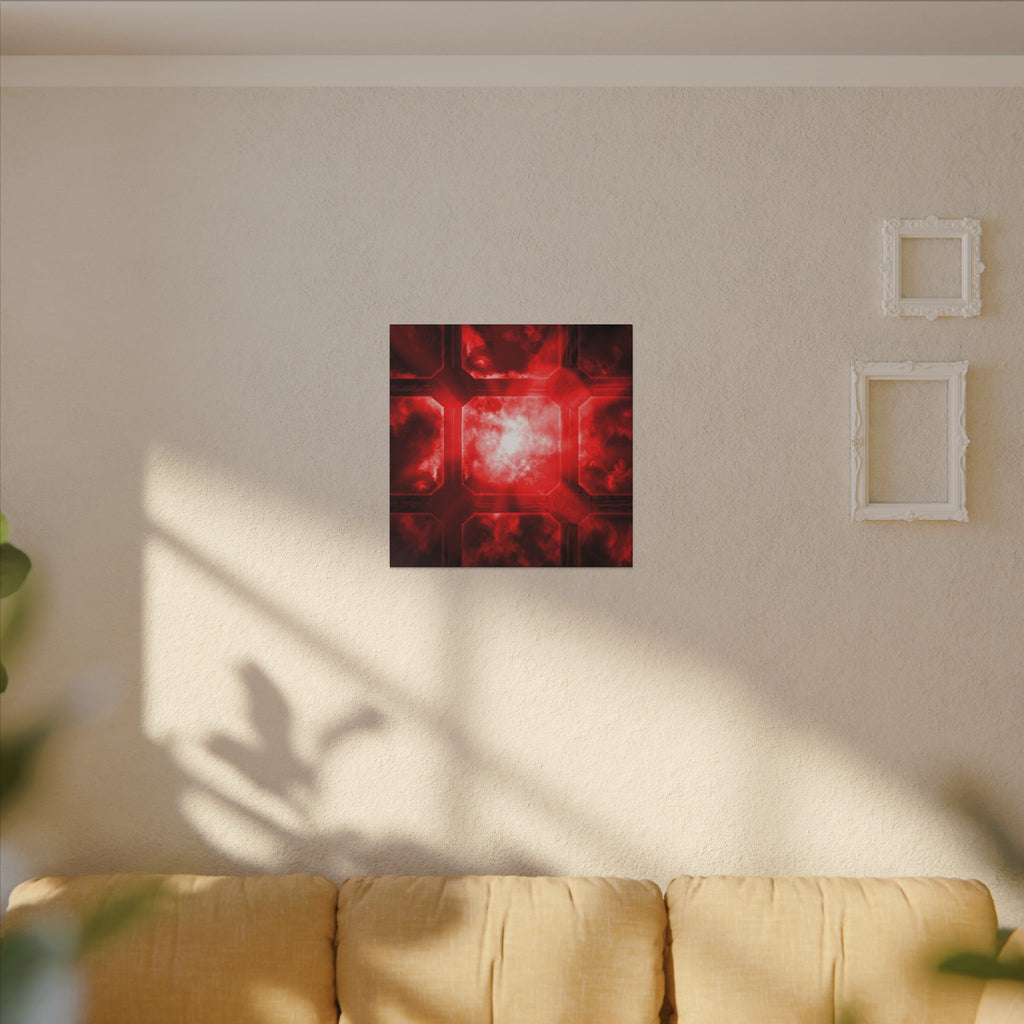 The Heavens Framework, Red | Stretched Matte Canvas Wall Art