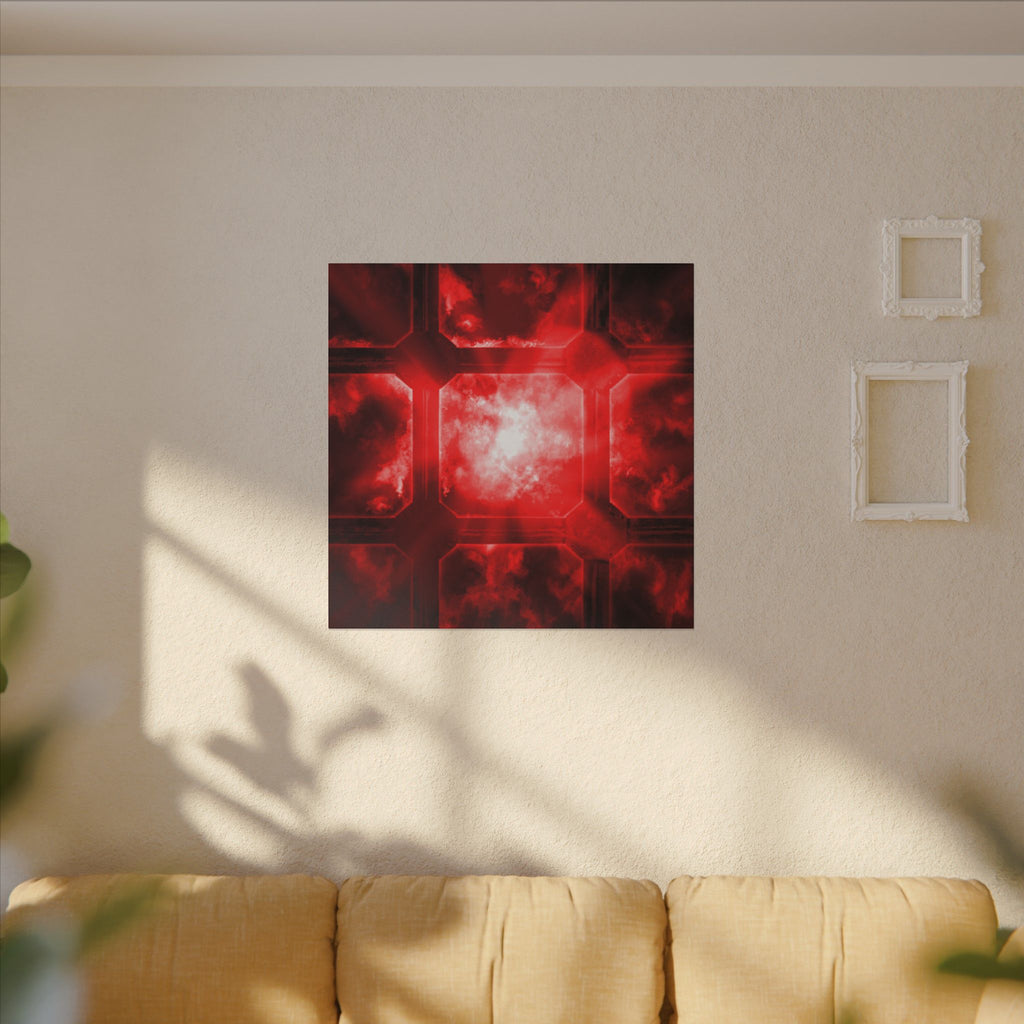 The Heavens Framework, Red | Stretched Matte Canvas Wall Art