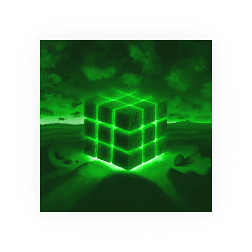 Ether Cube, Green | Poster Wall Print (Satin or Matte)