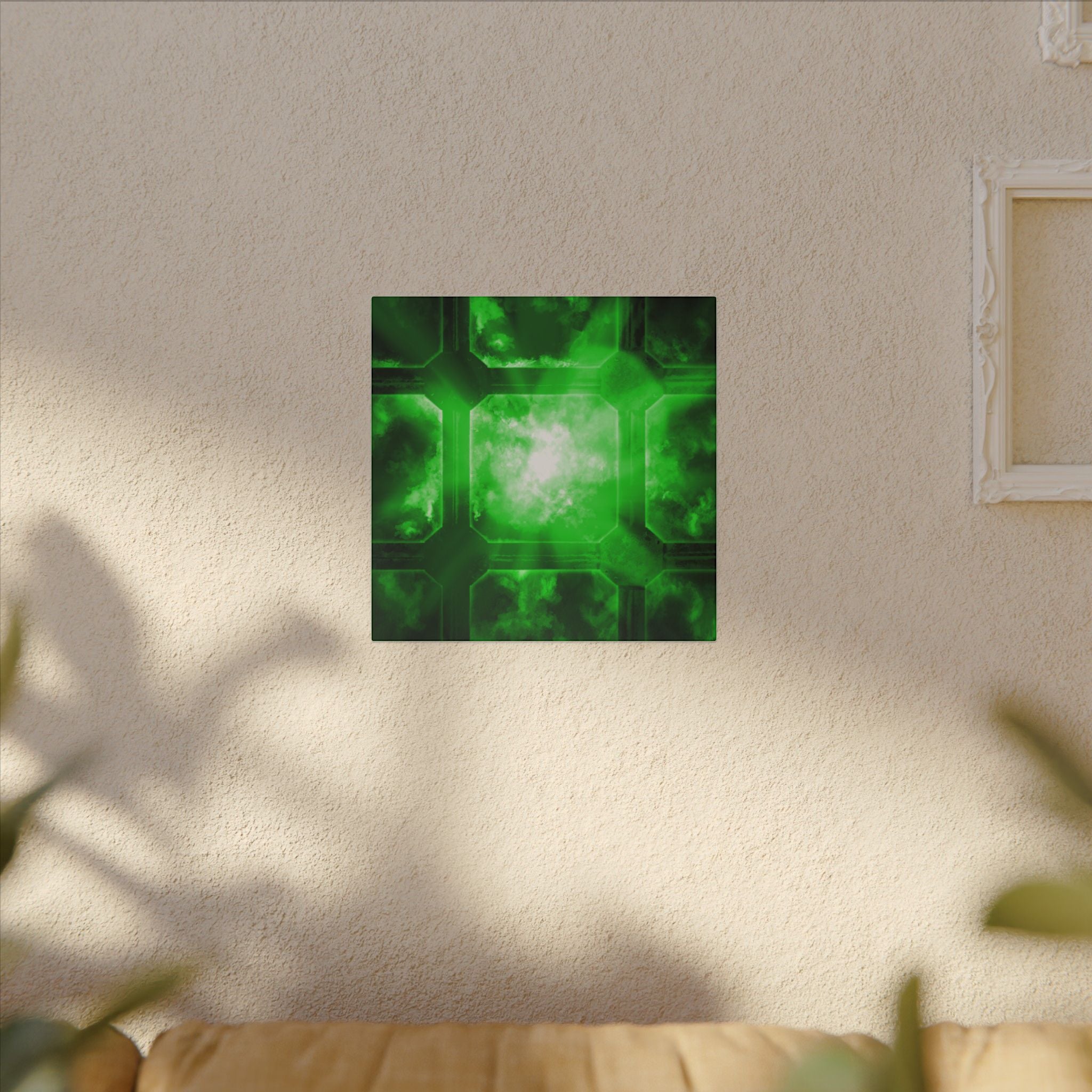 The Heavens Framework, Green | Stretched Matte Canvas Wall Art