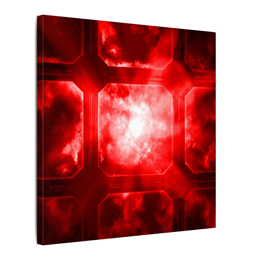 The Heavens Framework, Red | Stretched Matte Canvas Wall Art