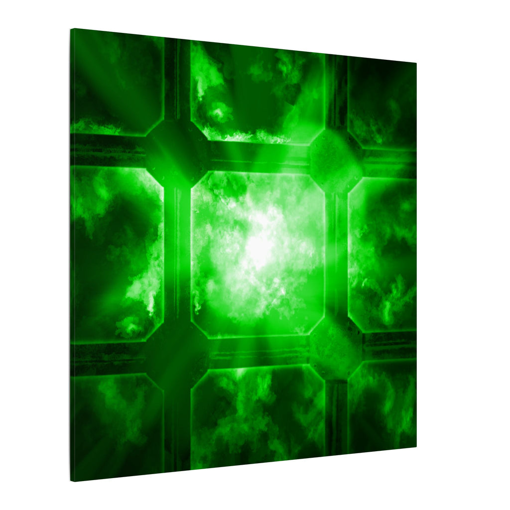The Heavens Framework, Green | Stretched Matte Canvas Wall Art