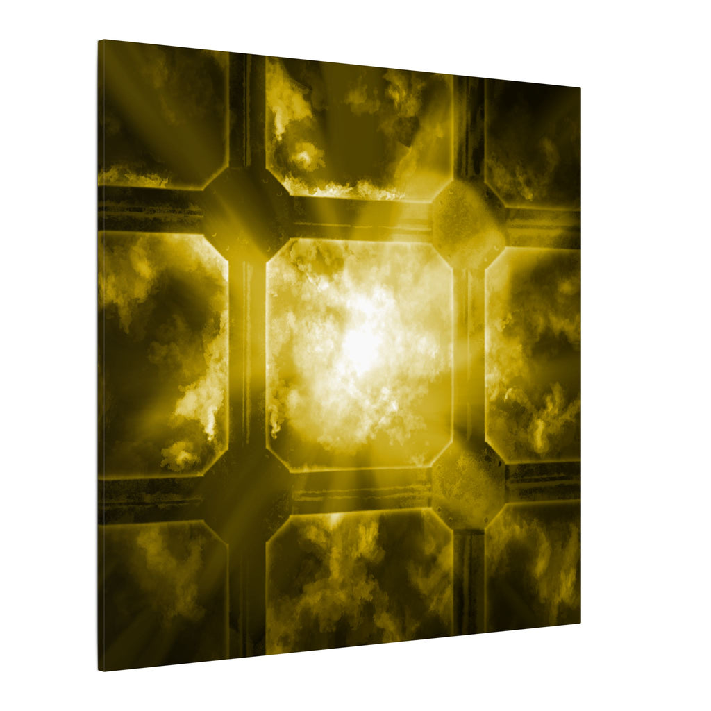 The Heavens Framework, Yellow | Stretched Matte Canvas Wall Art
