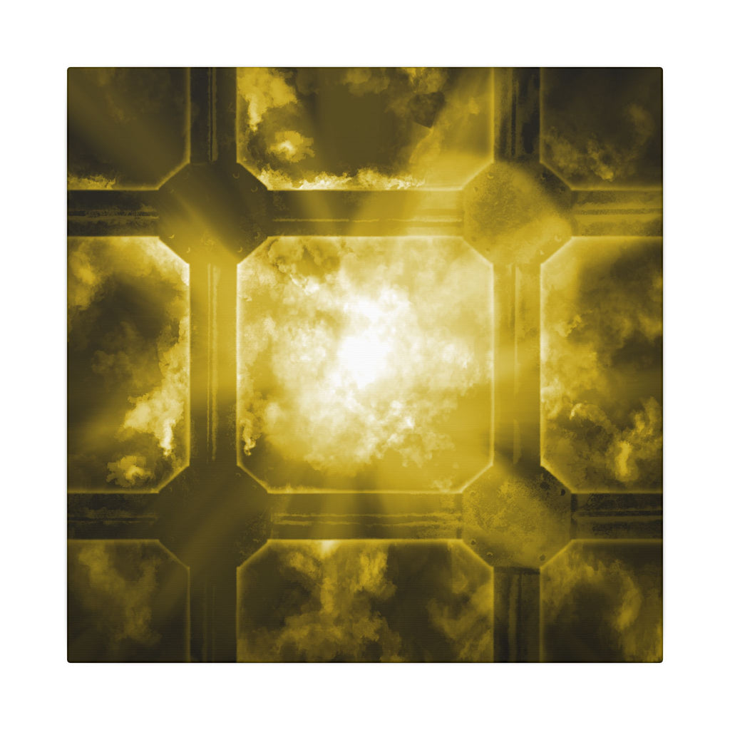 The Heavens Framework, Yellow | Stretched Matte Canvas Wall Art