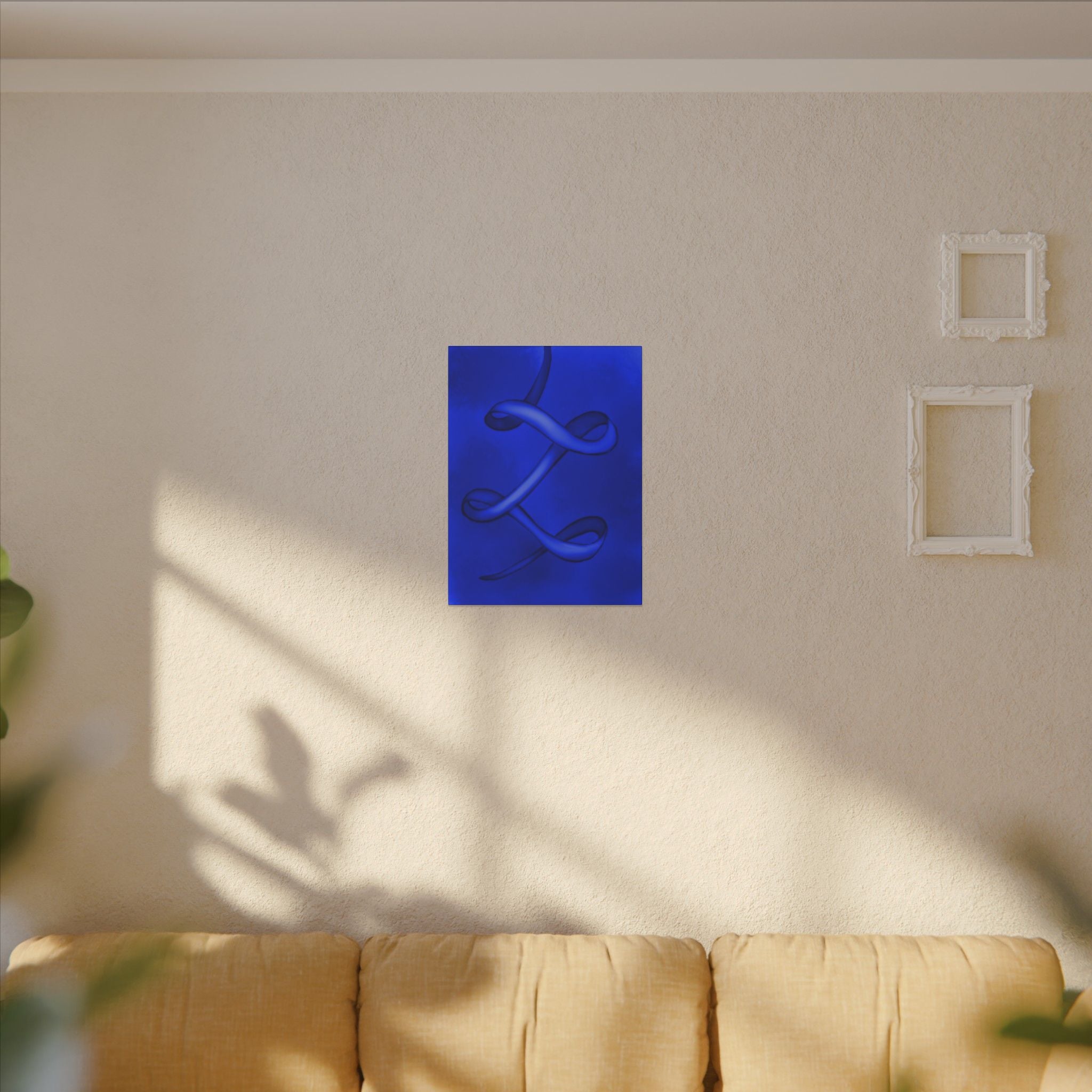 The Ribbon Dance, Blue | Stretched Matte Canvas Wall Art