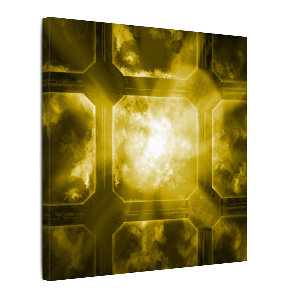 The Heavens Framework, Yellow | Stretched Matte Canvas Wall Art
