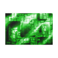 The Light Upon The Ruins, Green | Stretched Matte Canvas Wall Art