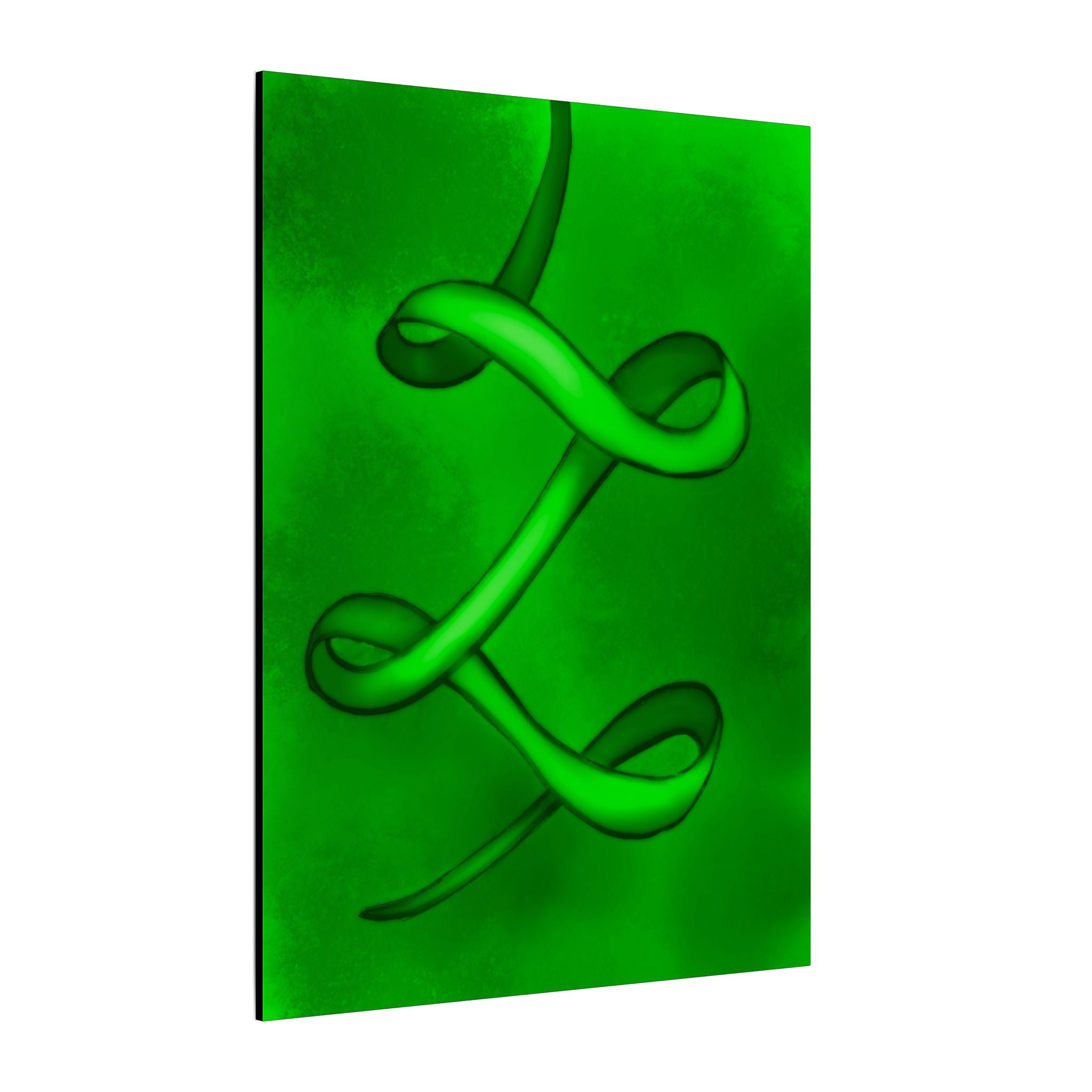 The Ribbon Dance, Green | Stretched Matte Canvas Wall Art